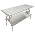Thumbnail image #1 for Stainless Steel Folding Table with Undershelf, 60 x 24 Inches