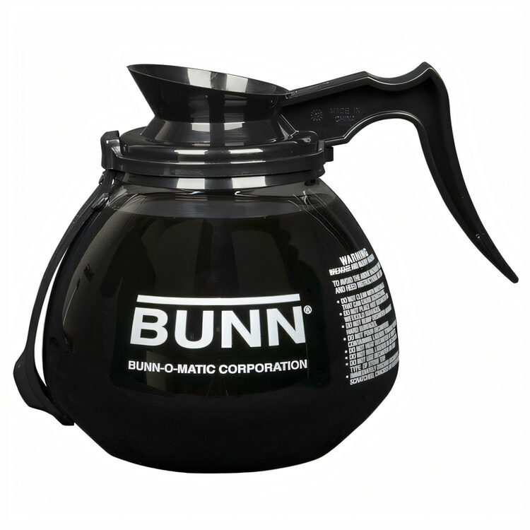 Product image #1 for BUNN 64 oz Glass Coffee Decanter with RFID and Black Handle, 3/Case
