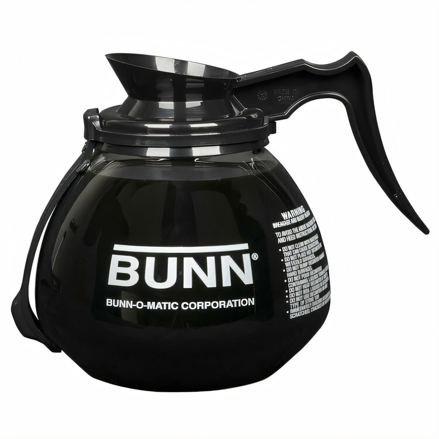 Product image #1 for BUNN 64 oz Glass Coffee Decanter with RFID and Black Handle, 3/Case