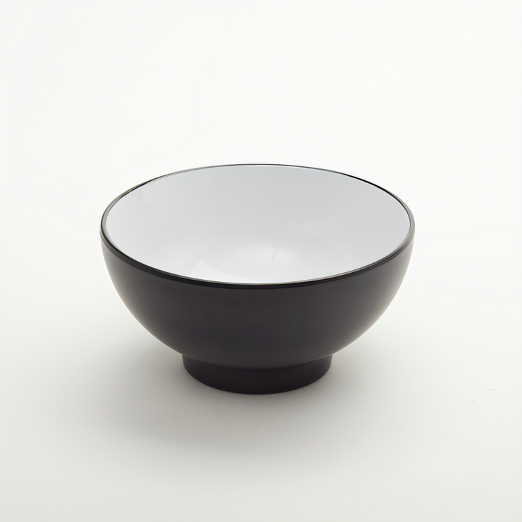 Product image #2 for American Metalcraft 30 oz. Round Melamine Noodle Bowl, Black/White