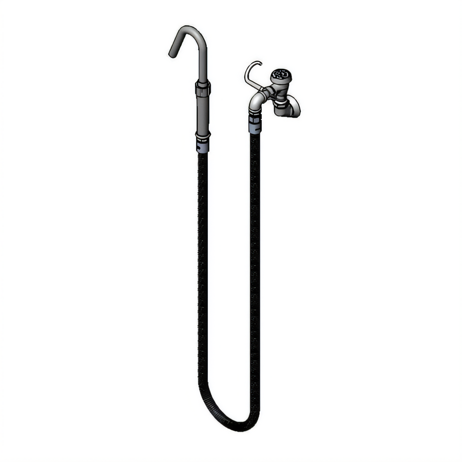 Product image #1 for T&S Brass B-0601 Wall-Mount Pot Filler Faucet with Vacuum Breaker, 68-Inch Flexible Stainless Steel Hose, and Hook Nozzle