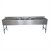 Thumbnail image #1 for BK Resources Slim-Line Four-Compartment Underbar Sink with Left & Right Drainboards, 96 Inch Wide