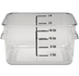 Thumbnail image #1 for Rubbermaid Commercial Space Saving 4 Quart Square Clear Polycarbonate Food Storage Container