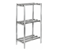 Channel-Style Aluminum 3-Shelf Dunnage Shelving, 42 x 24 x 64 Inches