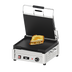 Thumbnail image #1 for Omcan Single Countertop Electric Panini Press with 12 x 15-Inch Smooth Cast Iron Plates