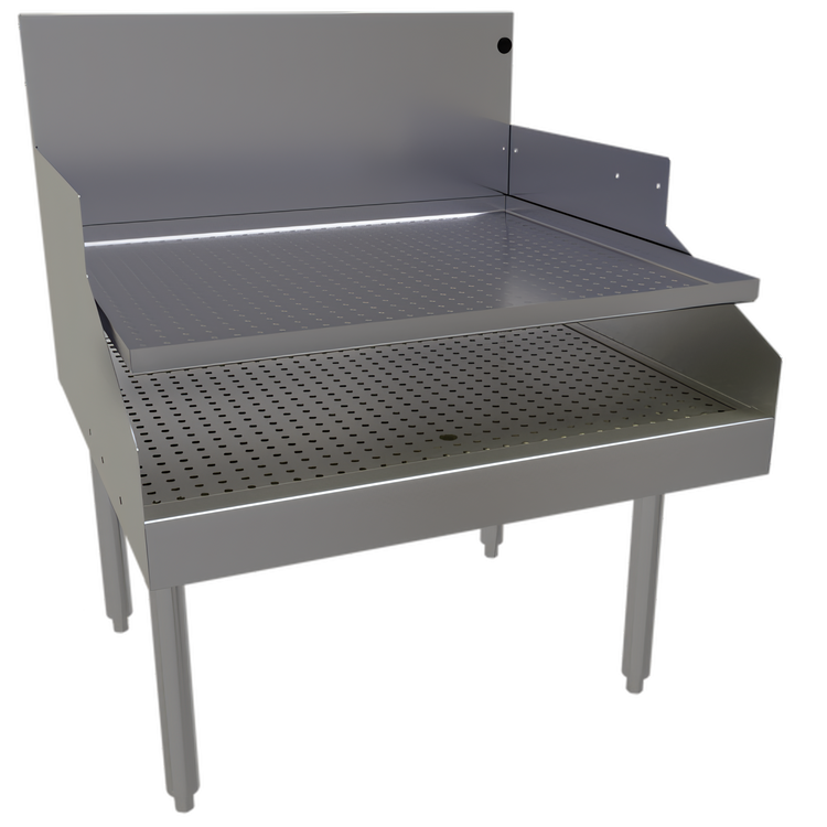 Product image #1 for Glastender 30-Inch Free Standing Recessed Drainboard, 29-Inch Deep, Stainless Steel