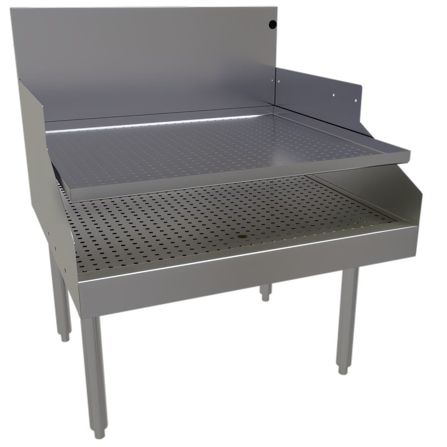 Product image #1 for Glastender 30-Inch Free Standing Recessed Drainboard, 29-Inch Deep, Stainless Steel