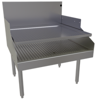 Glastender 30-Inch Free Standing Recessed Drainboard, 29-Inch Deep, Stainless Steel