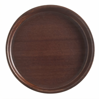 Cambro Camtray® 16-Inch Round Fiberglass Serving Tray, Burma Teak