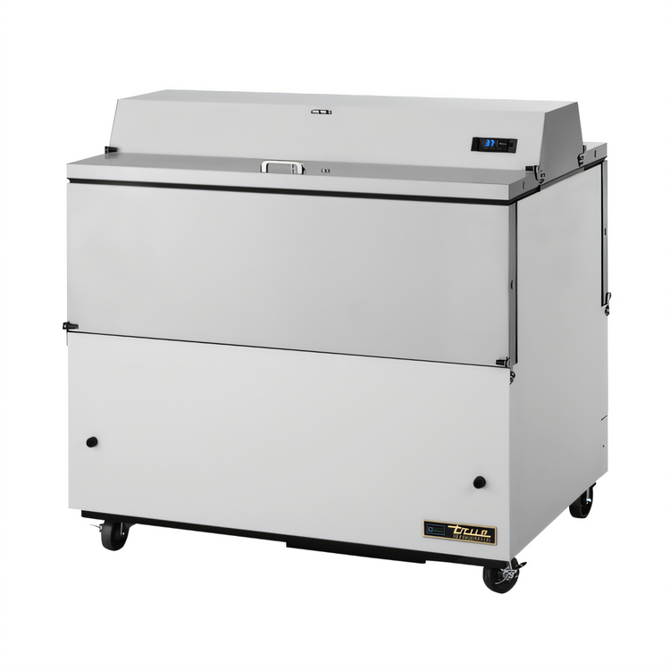Product image #1 for True 49-Inch Mobile Dual-Sided Milk Cooler Cart, 12-Crate Capacity