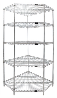 Quantum 5-Shelf Wire Shelving Starter Kit, 36 x 18 Inches, Chrome Plated