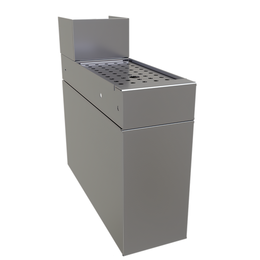 Product image #1 for Glastender TCA Stainless Steel Tubing Chase for 19-Inch Deep Underbar Units, 6-Inch Wide