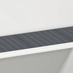 Thumbnail image #1 for Fermod WSB59-S Solid Wall-Mounted Aluminum Shelf with Removable Polymer Inserts, 59"W x 18"D