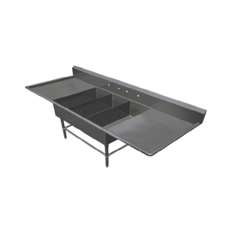 Product image #1 for John Boos Pro-Bowl 3-Compartment Platter Sink with Dual Drainboards
