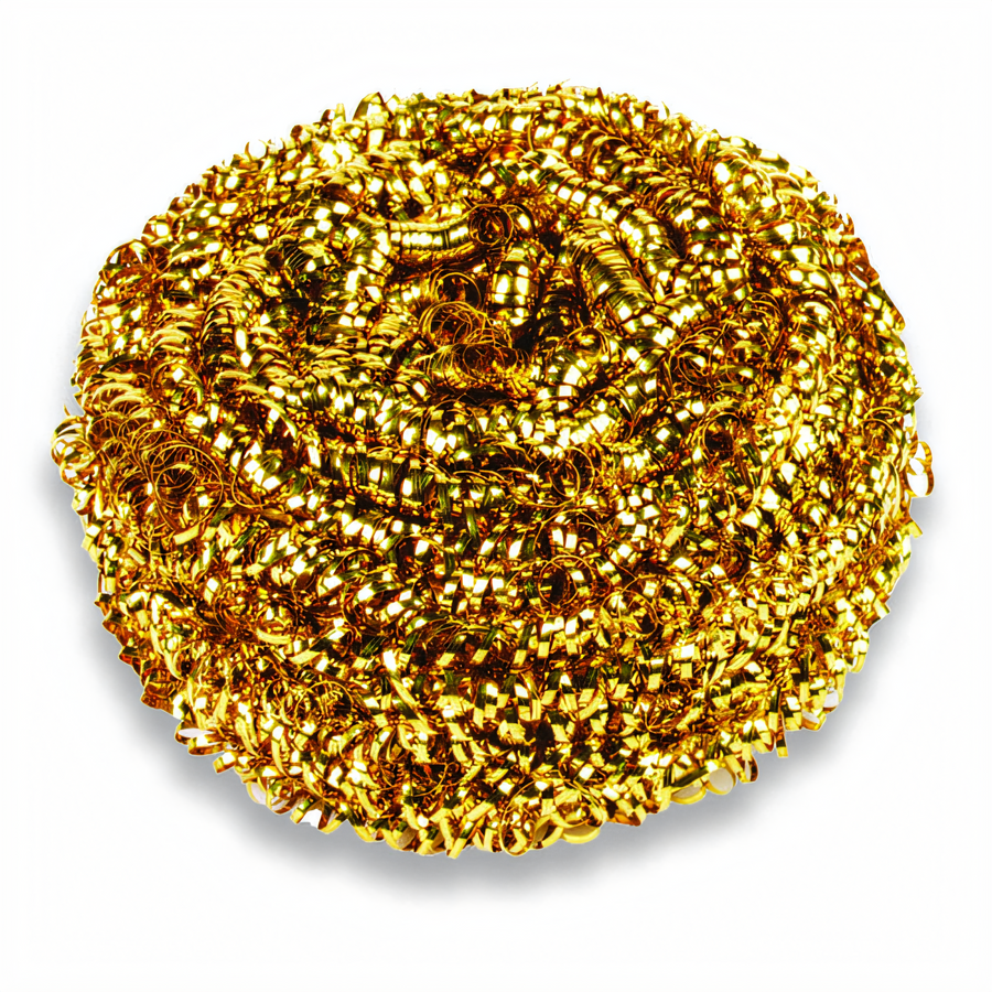 Product image #1 for Disco D400 Brass Sponge Scrubber, 50 Gram, Soft Tempered Brass, Gold