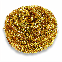Disco D400 Brass Sponge Scrubber, 50 Gram, Soft Tempered Brass, Gold