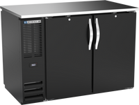 Beverage-Air 48-Inch Two-Section Pass-Thru Back Bar Refrigerator with 4 Solid Locking Doors