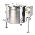 Thumbnail image #1 for Cleveland Range Short Series KEL60TSH 60-Gallon Electric Manual-Tilting Steam-Jacketed Kettle, Full Jacket, 316 Stainless Steel Liner, Tri-Leg Base