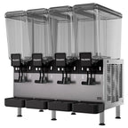Thumbnail image #1 for Vollrath VBBE4A-37-F Refrigerated Beverage Dispenser, countertop, electric, fountain spray circulation, (4) 5.3 gallon clear bowls, 28.63"W x 18.5"D