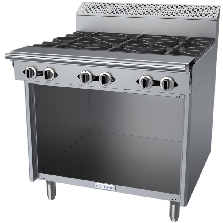 Product image #1 for Garland Cuisine 36-Inch Heavy Duty Gas Open Burner Range with Storage Base, 6 Burners
