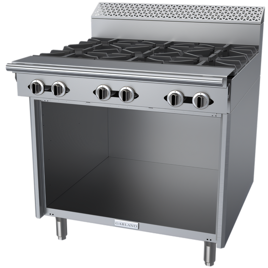 Product image #1 for Garland Cuisine 36-Inch Heavy Duty Gas Open Burner Range with Storage Base, 6 Burners