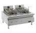 Thumbnail image #1 for RedHots Chef Line Electric Countertop Split Pot Deep Fryer with Dual 15 lb. Fat Tanks