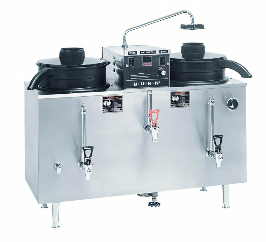 Product image #1 for BUNN U3 Automatic Twin 3-Gallon Electric Coffee Urn with Hot Water Faucet