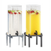 Thumbnail image #1 for One by One 3 Gallon Acrylic Beverage Dispenser with Ice Chamber, Drip Tray, and Black Metal Base