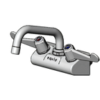 Thumbnail image #1 for T&S Brass equip 5F-4WWX06 Low-Lead 4-Inch Wall-Mount Mixing Faucet with 6-Inch Swing Nozzle and Wrist-Action Handles