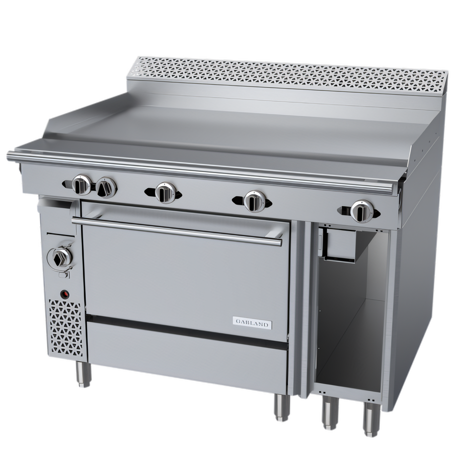 Product image #1 for Garland Cuisine Series 48-Inch Heavy Duty Gas Griddle Top Range with Valve-Controlled Griddle and Convection Oven
