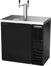 Beverage-Air DD36HC-B 36-Inch Direct Draw Beer Dispenser with Solid Door, Single Tower and Dual Faucets
