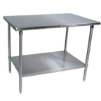 Thumbnail image #1 for John Boos Stallion ST6-3036SSK-X Stainless Steel Flat Top Work Table, 36 x 30 in, 16-Gauge 300 Series Top, Adjustable Undershelf