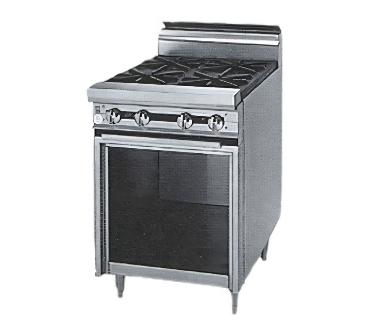 Product image #1 for Titan JTRH-8 72 Inch Heavy Duty Gas Range with (8) Open Burners and Cabinet Base