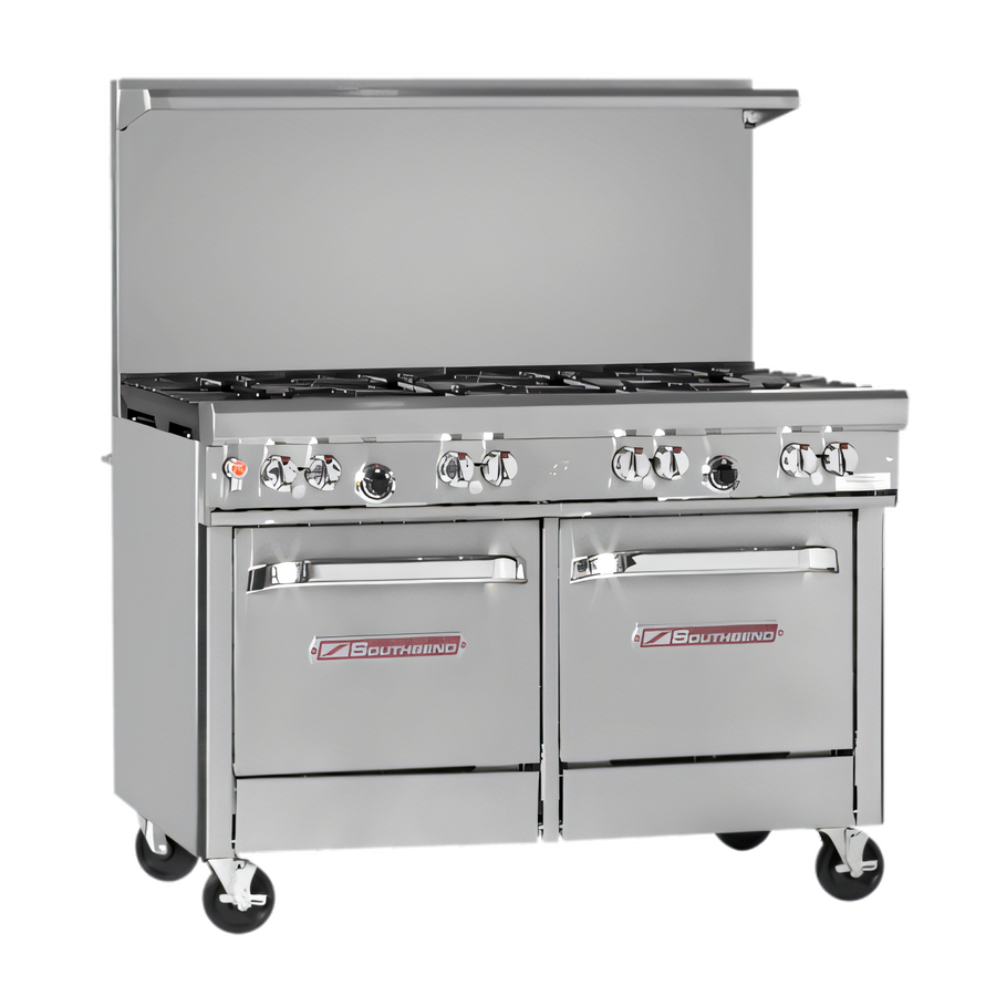 Product image #1 for Southbend Ultimate 48-Inch Gas Restaurant Range with Griddle and Two Space Saver Ovens