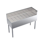 Thumbnail image #5 for Krowne Royal Series KR19-C48R 48-Inch Stainless Steel Freestanding Underbar Corner Drainboard with Right End Return, 6-Inch Splash, Open Base