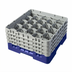 Thumbnail image #2 for Cambro Camrack® Full Size 20-Compartment Glass Rack with 4 Soft Gray Extenders, Navy Blue