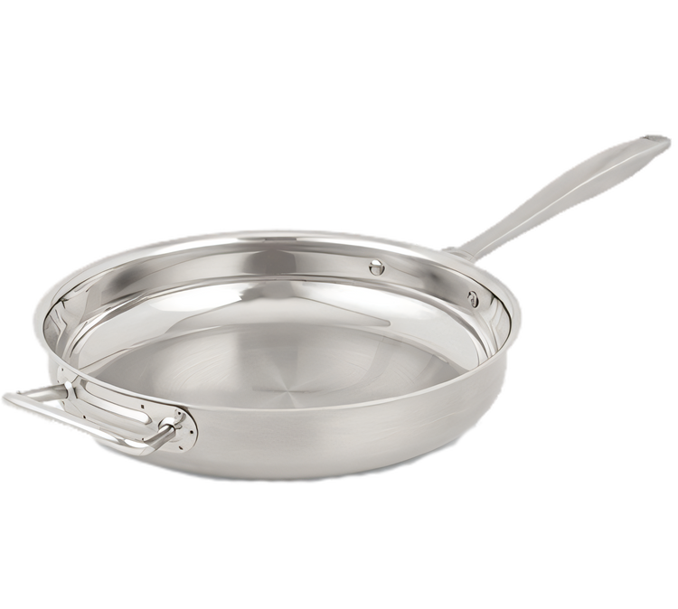 Product image #1 for Vollrath Intrigue 12 1/2-Inch Mirror Finish Stainless Steel Induction Ready Fry Pan with Helper Handle