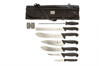 Mercer Culinary BPX Ultimate BBQ 9-Piece Knife Set with 7-Pocket Roll