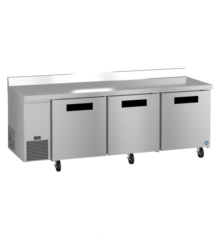 Product image #1 for Hoshizaki Steelheart WLR93B 93-Inch Three-Section Worktop Refrigerator, Side-Mounted Self-Contained