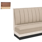 Thumbnail image #1 for ATSMFG ATS AT&S-ASWB-LXL42-6CH GR8 Alex Laminate Wall Booth, 42" high, 6-channel back, Laminate Trim, removable sinuous spring double-stitch seat