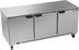 Thumbnail image #1 for Beverage-Air 3-Section Undercounter Refrigerator, 72 Inch Wide, 17.88 Cu. Ft., 3-Door, Rear-Mounted Self-Contained
