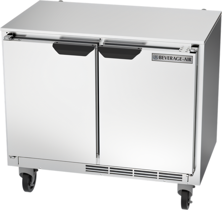 Product image #1 for Beverage-Air UCR34HC 34-Inch Shallow Depth Two-Section Undercounter Refrigerator