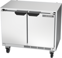 Beverage-Air UCR34HC 34-Inch Shallow Depth Two-Section Undercounter Refrigerator