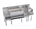 Thumbnail image #1 for Krowne Royal Series 66-Inch Underbar Ice Bin/Cocktail Station with Blender Dump Sink, Liquor Display, Drainboard, and 10-Circuit Cold Plate