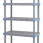 Thumbnail image #1 for Quantum QP215462SS-5 Polymer Shelving Unit, 54"W x 21"D x 62"H, 5 Solid Shelves, 2,000-lb Capacity, Gray, Dunnage Stand