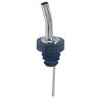 Thumbnail image #1 for Spill-Stop 220-51 Liquor Pourer with Poly-Kork, Black Collar, Chrome-Plated