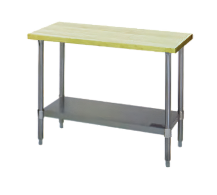 Product image #1 for Eagle Group 48 Inch x 30 Inch Hardwood Top Work Table with Galvanized Undershelf