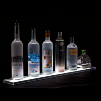 Beverage-Air 24-Inch Wall-Mounted LED Liquor Shelf, 6-Bottle Capacity