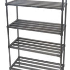 Thumbnail image #1 for Channel Manufacturing TA2442-5-KIT Adjustable Tubular Aluminum Shelving Kit, 5 Shelves, 42"W x 24"D x 72"H