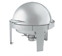 Vollrath T3505 7 Qt Round Roll Top Chafer with Mirrored Finish